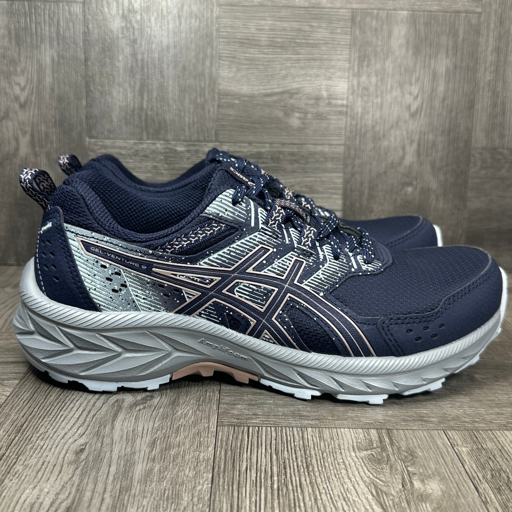 ASICS Gel-Venture 9 Women 6.5 Navy Blue Trail Running Athletic NEW